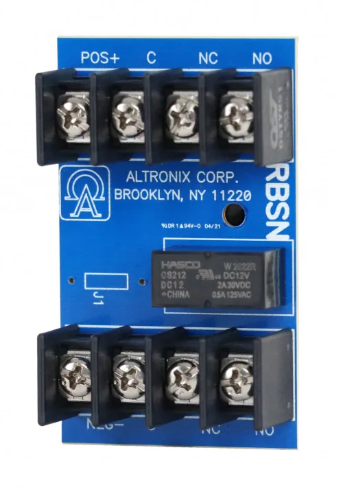 Altronix RBSN Relay Module, 12/24VDC sensitive, DPDT